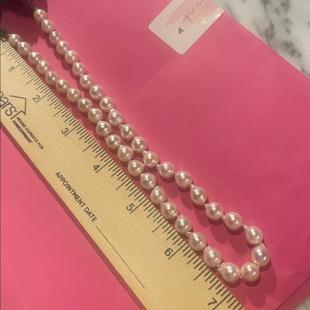 Pearl & Satin Ribbon Tie Necklace - Picture 5 of 8